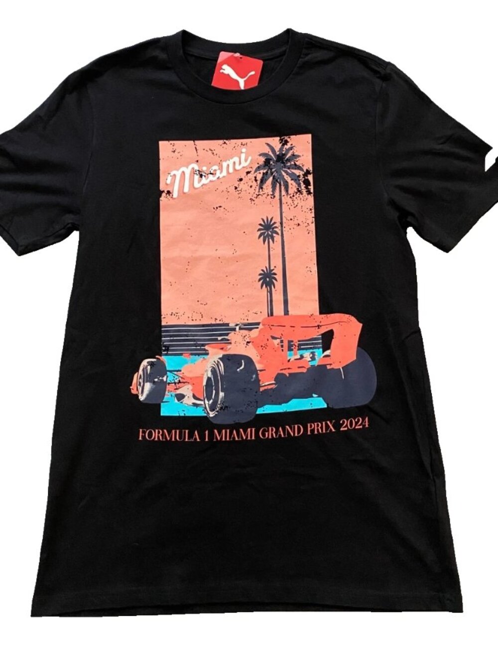 Puma F1 Miami Grand Prix 2024 Retro Graphic Racing T-Shirt